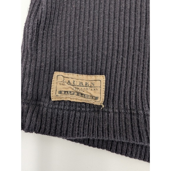 Lauren‎ Ralph Lauren Petite Ribbed Tank Top Black P M 100 Cotton - Picture 2 of 12